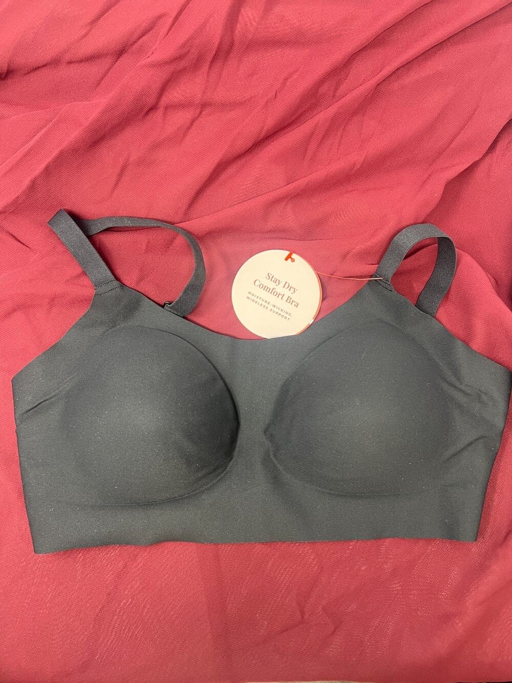 NWT Proof Women's XS Black Stay Dry Wireless Comfort Bra